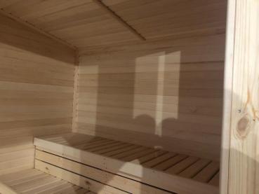 Sauna Holzsauna Holz Design Haus Outdoor Landhaus Garten 2,30x2,30x2,40